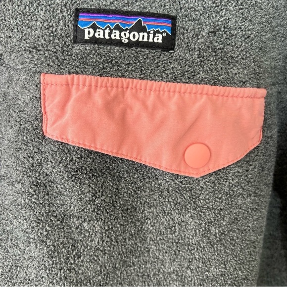 Patagonia Synchilla Snap-T Fleece Pullover Gray Pink Medium Gorpcore Hiking GUC - Picture 5 of 11